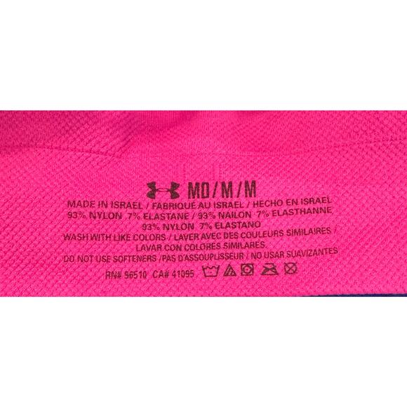 Under Armour UA Medium hot Pink Seamless Low Impact Sports Bra athleisure - Picture 2 of 3